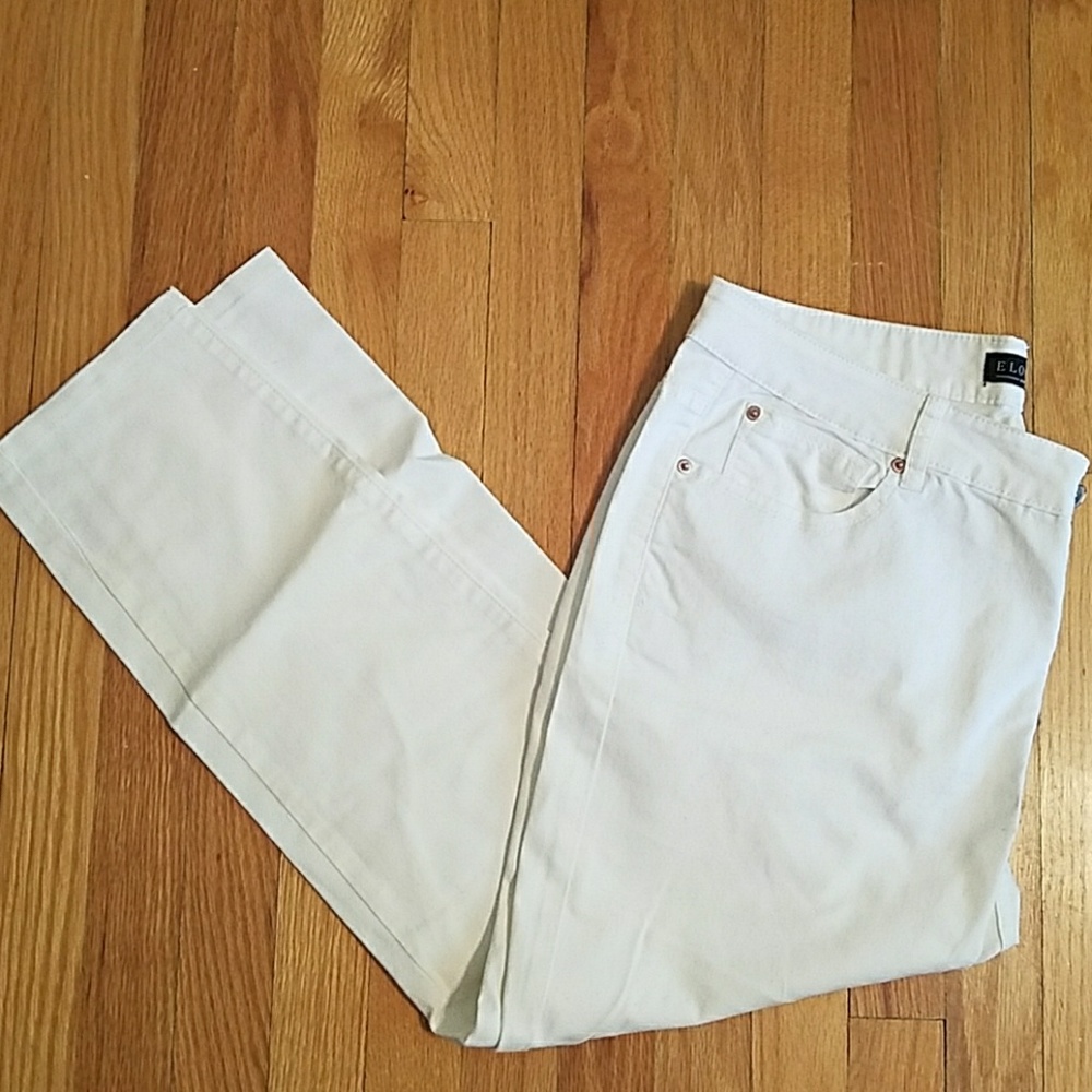 Eloquii White Jeans w Rose Gold NEVER WORN